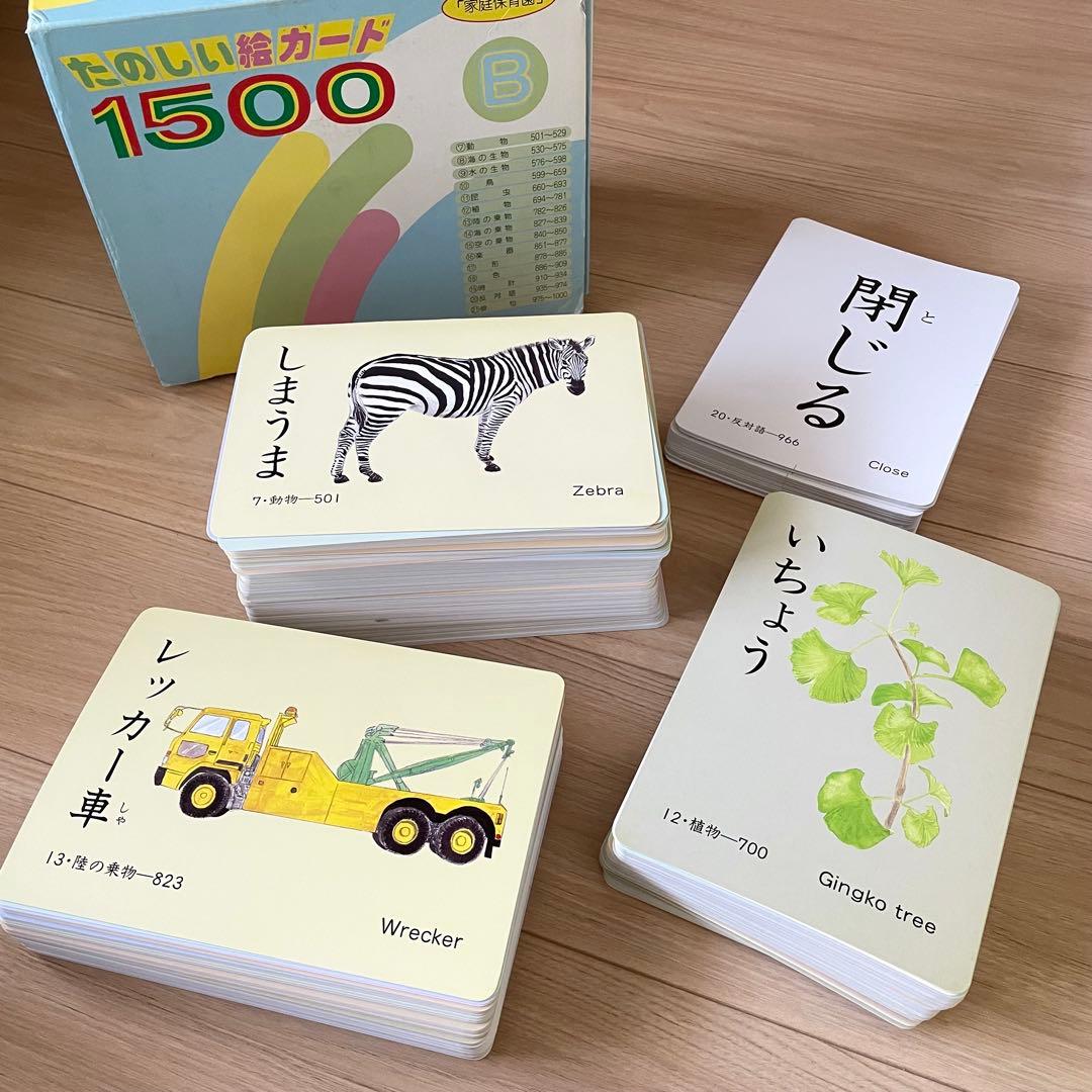 家庭保育園 絵カード たのしい絵カード1500 A・B・C・CD 七田式 受験