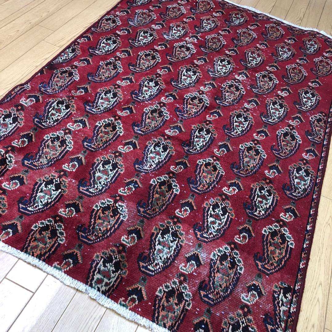 ペルシャ絨毯 ヴィンテージラグ 147×97cm 手織り オールドpersia