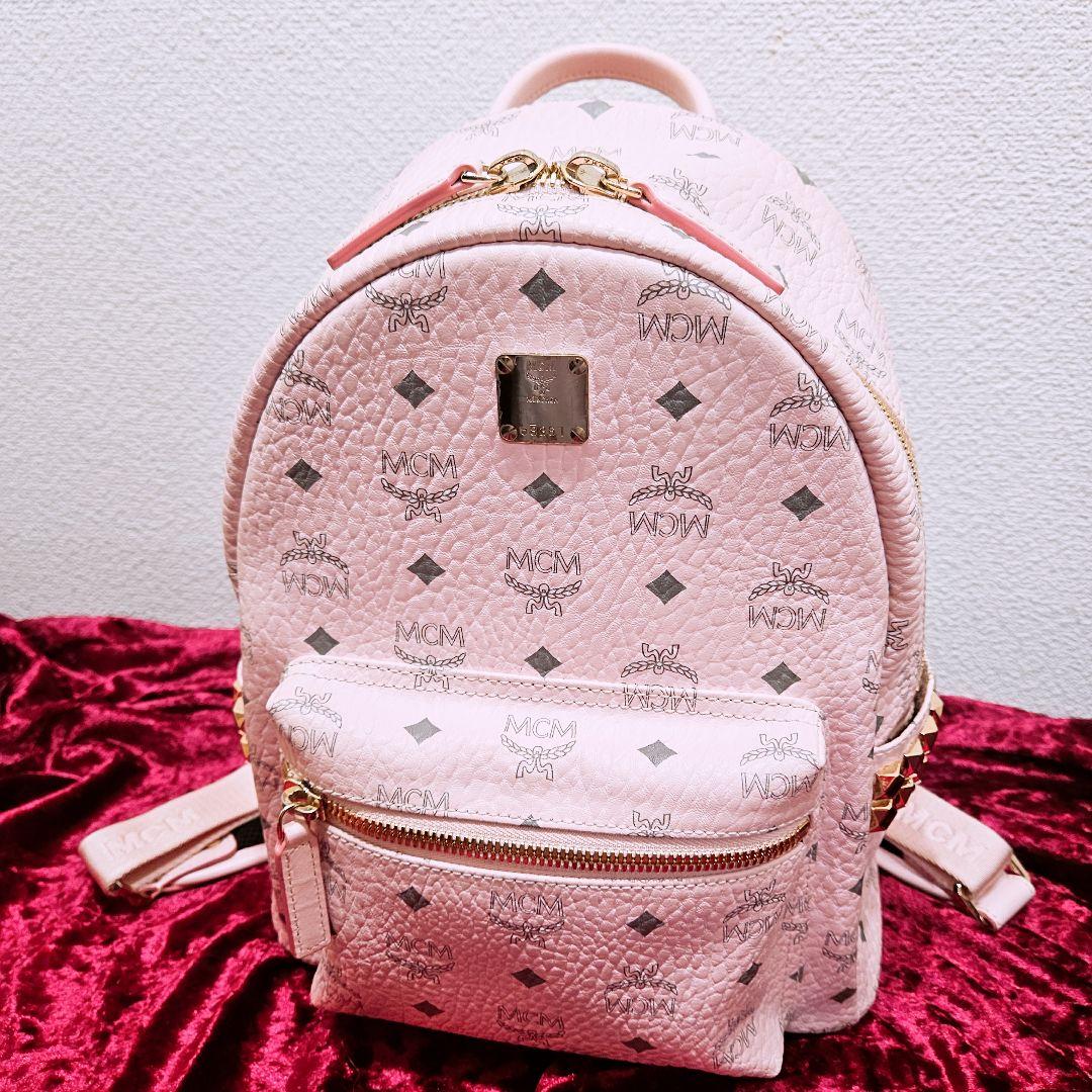 激レア 廃盤 大人気 MCM リュック パウダーピンク バックパック 地雷