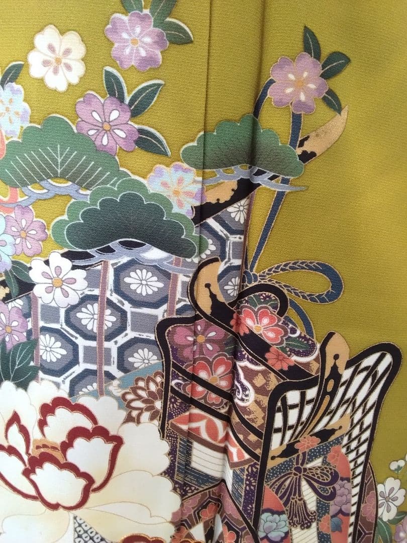 振袖フルセット、正絹成人式、新品未使用、重ね衿帯揚げ帯締め、帯