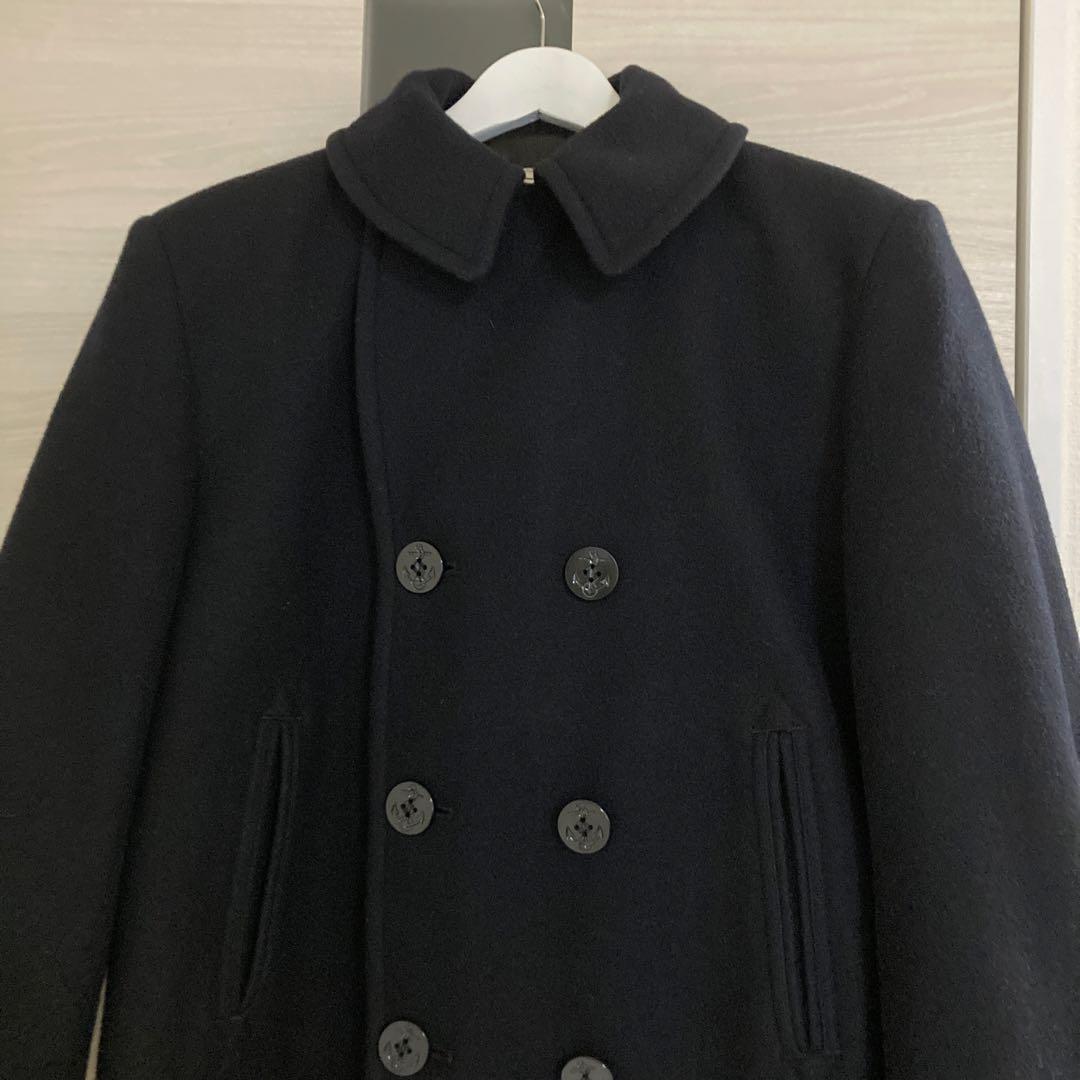 ク*チ様 【L.L.Bean】エルエルビーン ネイビー Pコート M アンカーコ