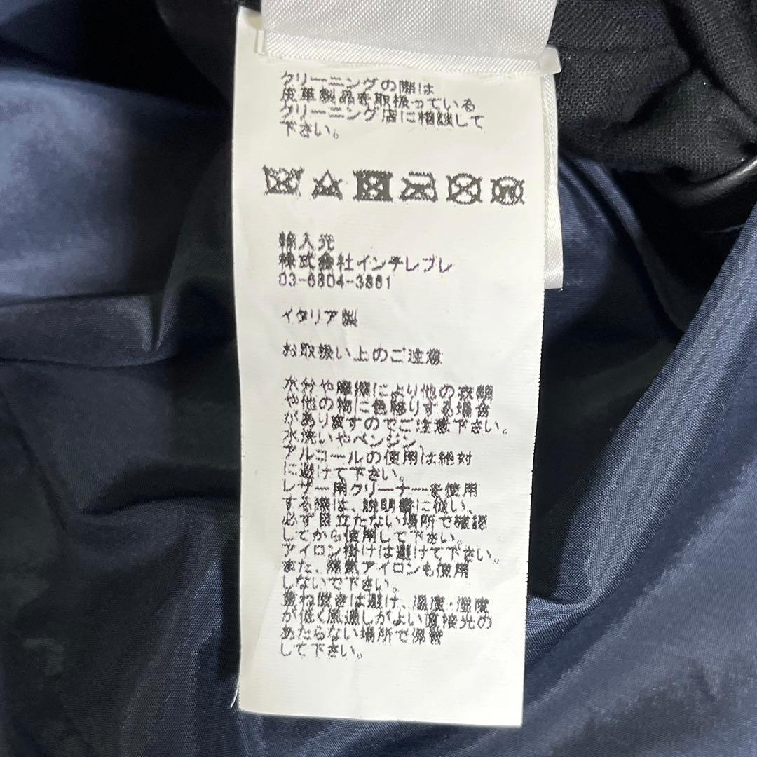 美品】エンメティ×マッキントッシュ 切替 ジャケット レザー デニム L