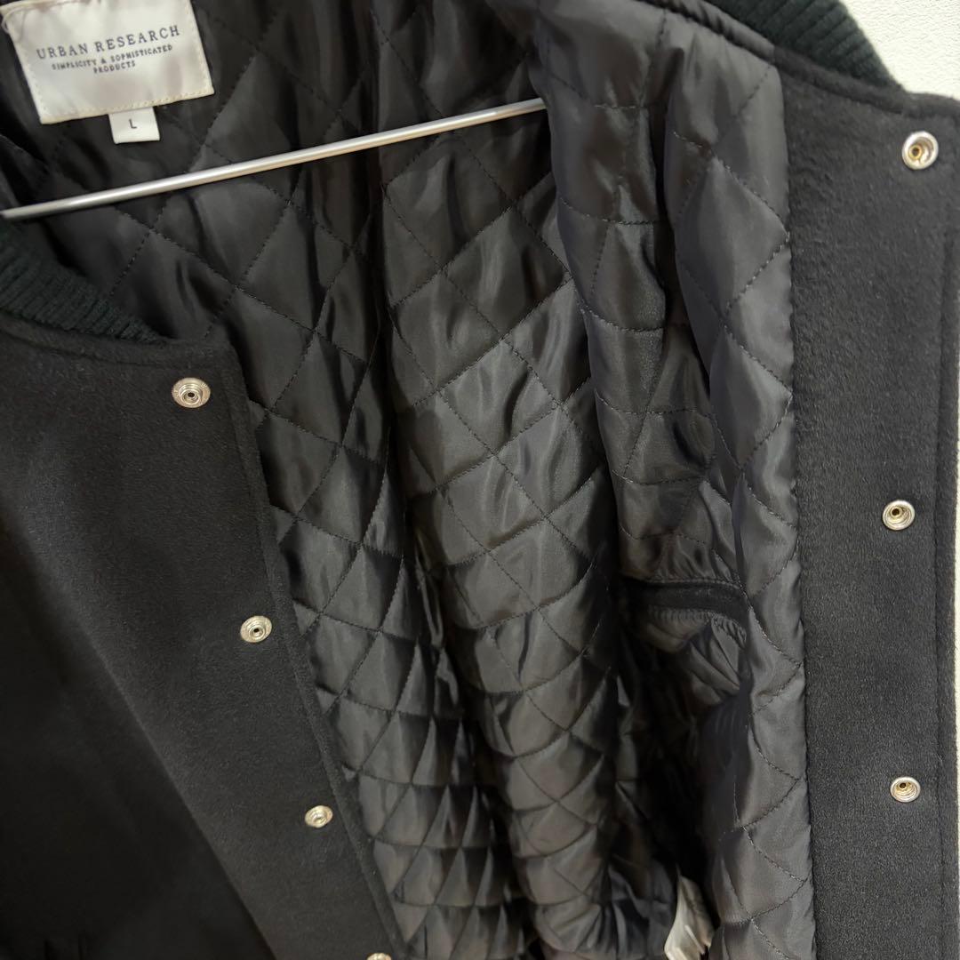URBAN RESEARCH レザースタジャン ブラック L オンライン ストア