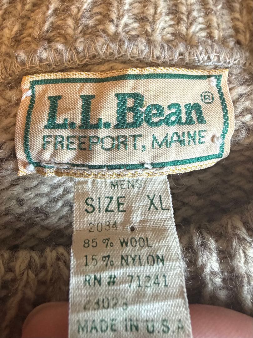 1980s USA製　L.L.BEAN 　ボーダー　ニットセーター　サイズXL