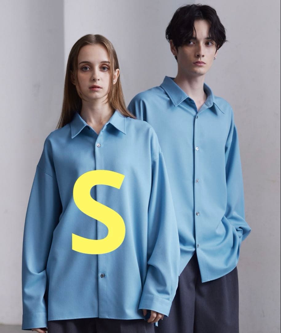 CLEL バルーン袖ルーズレギュラーカラーシャツ Blue S CLEL（クレイル）の「【CLEL】Balloon Sleeve Loose Regular Collor