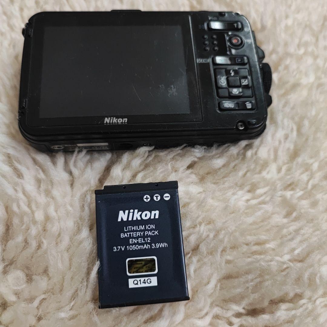 Nikon COOLPIX AW100 防水カメラバッテリー 付き 動作品 - メルカリ
