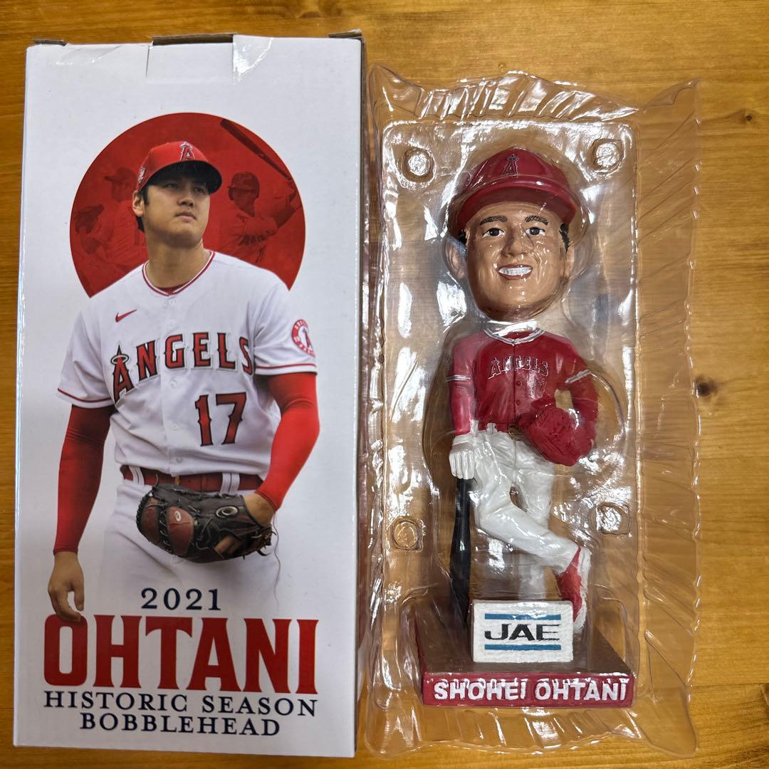 【優勝記念/新品未使用】大谷翔平2021年ヒストリックシーズン記念ボブルヘッド 大谷翔平選手のワールドシリーズ優勝記念ボブルヘッドが登場！ 世界
