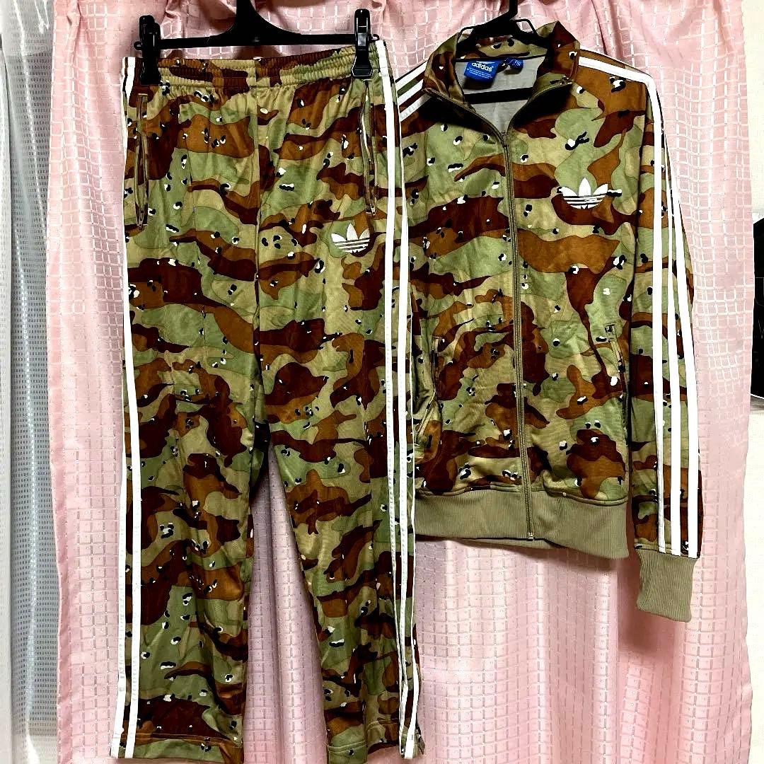 adidas アディダス迷彩カモフラージュジャージ上下セット カモフラ