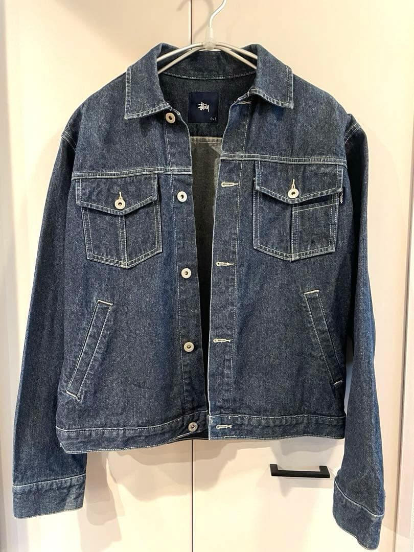 STUSSY ステューシー デニムジャケット Gジャン L インディゴ 大人気！STUSSY ステューシー デニムジャケット インディゴブルー S