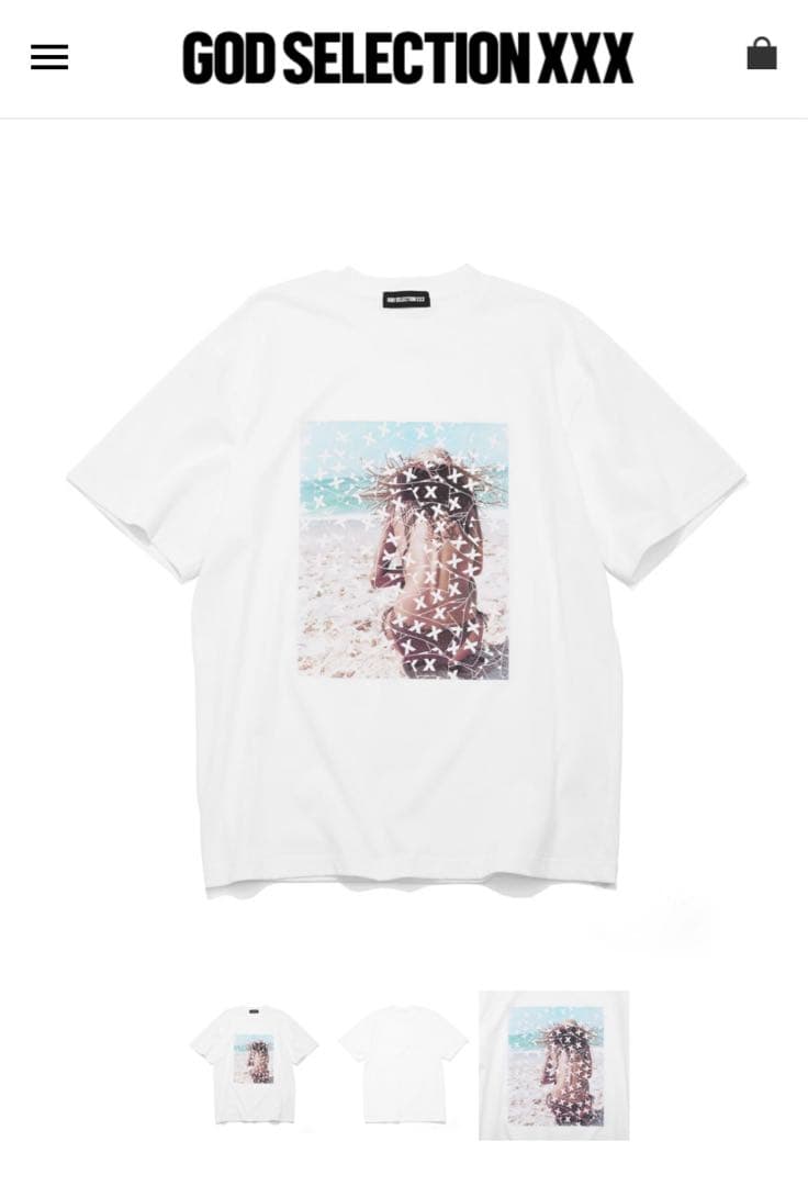 GOD SELECTION XXX ホワイト Tシャツ　新作 GOD SELECTION XXX(ゴッドセレクショントリプルエックス) / T-SHIRT