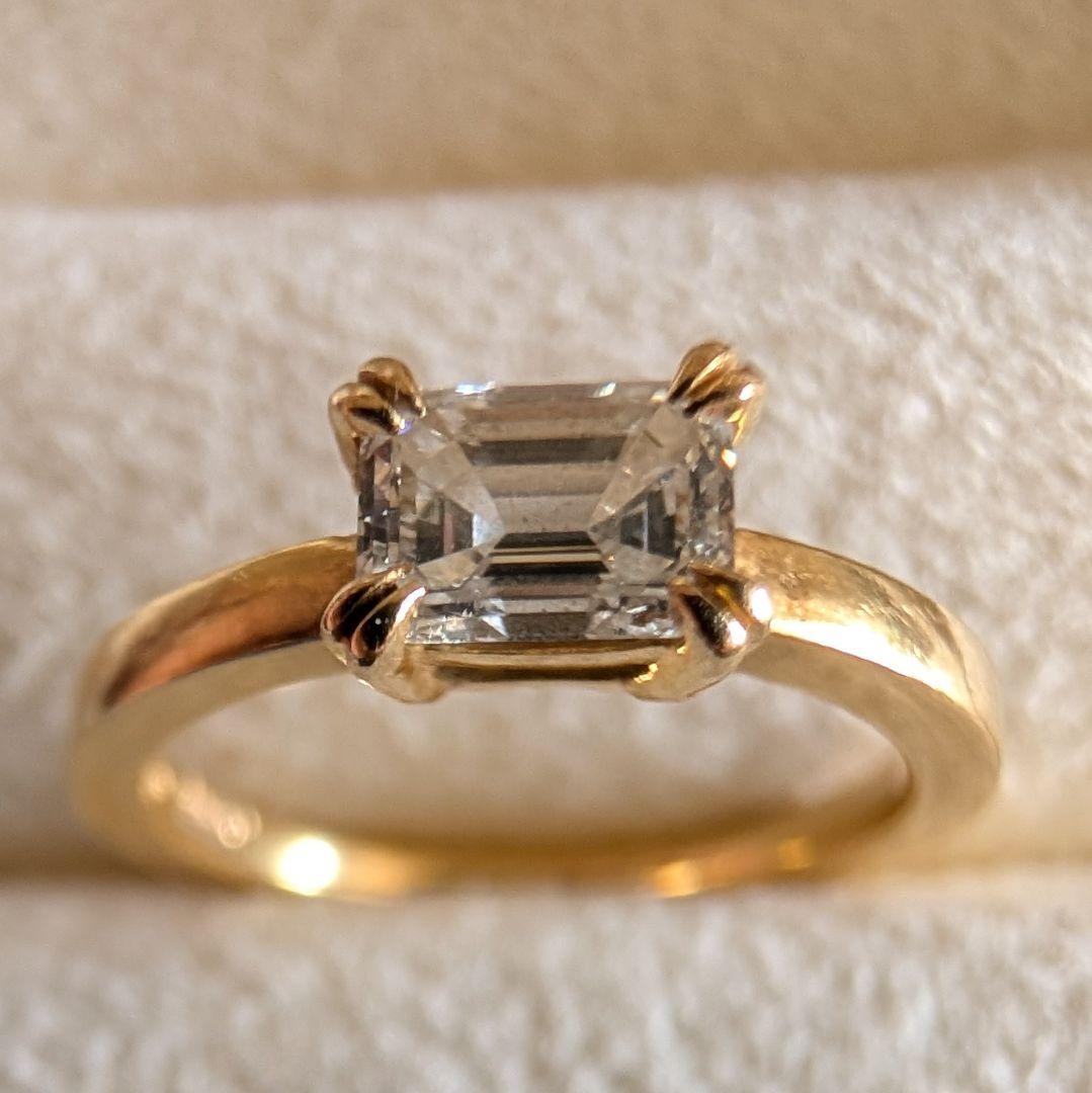 【ORECCHIO】 鑑定書付 0.568ct 天然ダイヤモンドリング 18K