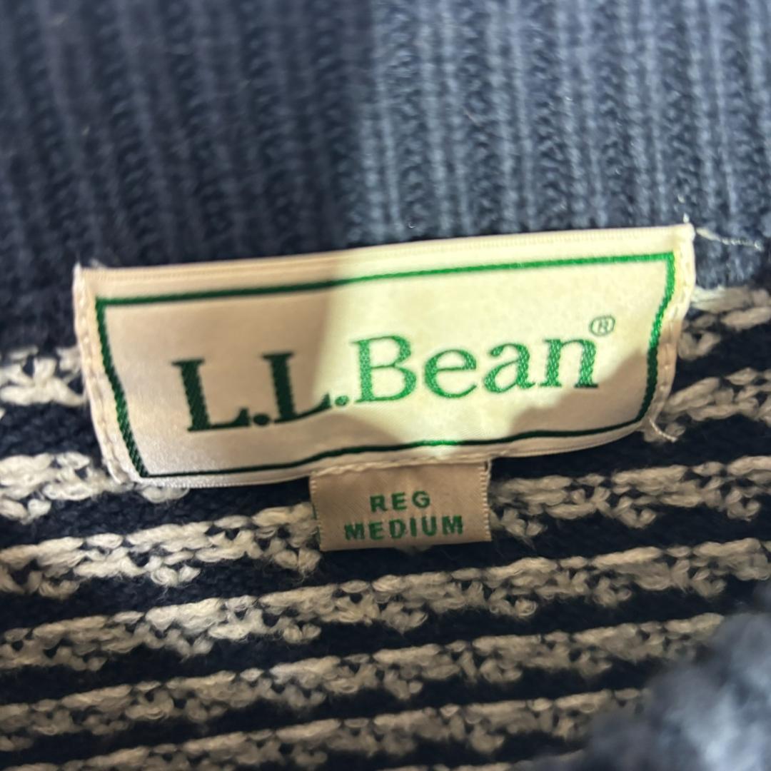 L.L.Bean バーズアイ　ニット 在原みゆ紀着用 M ネイビー