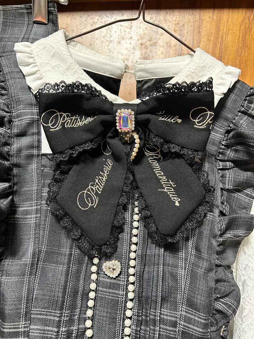 LIZLISA バックカシュクールセットアップ リズリサ チェック 量産系