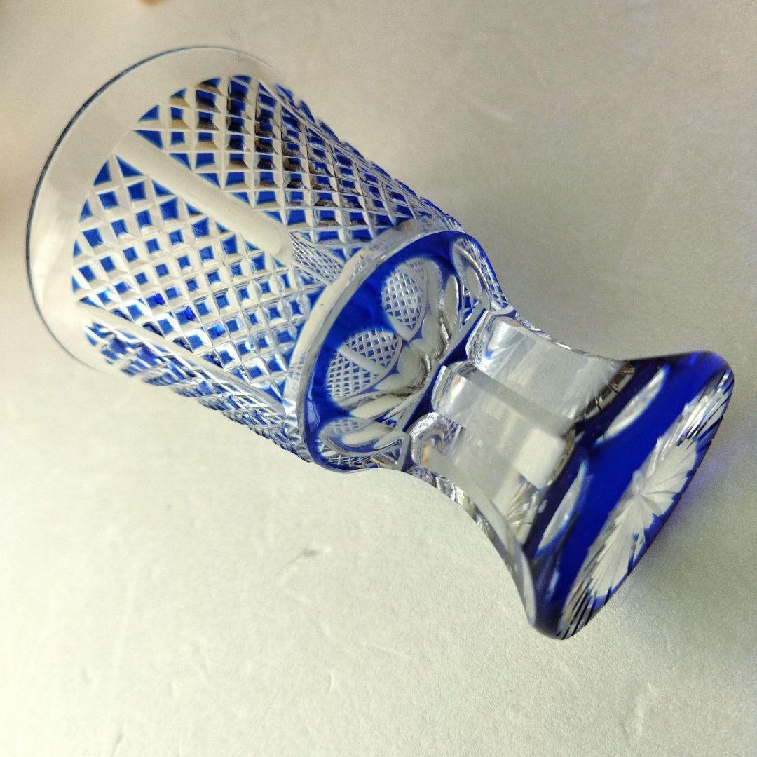 ミ*メ様 【未使用 長期保管品】復元薩摩切子 金継 脚付杯 色被せ切子