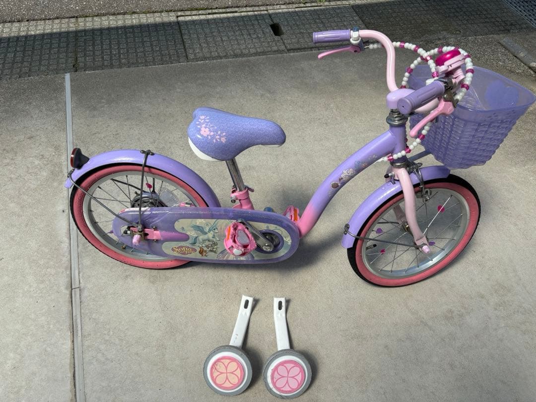 ソフィア　子供用自転車　補助輪　16インチ 自転車】ディズニー幼児車 ちいさなプリンセス ソフィア 16インチ