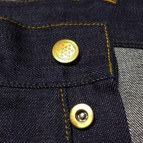 美品 GANGSTERVILLE デニムパンツ アイアンクロス刺繍 インディゴL