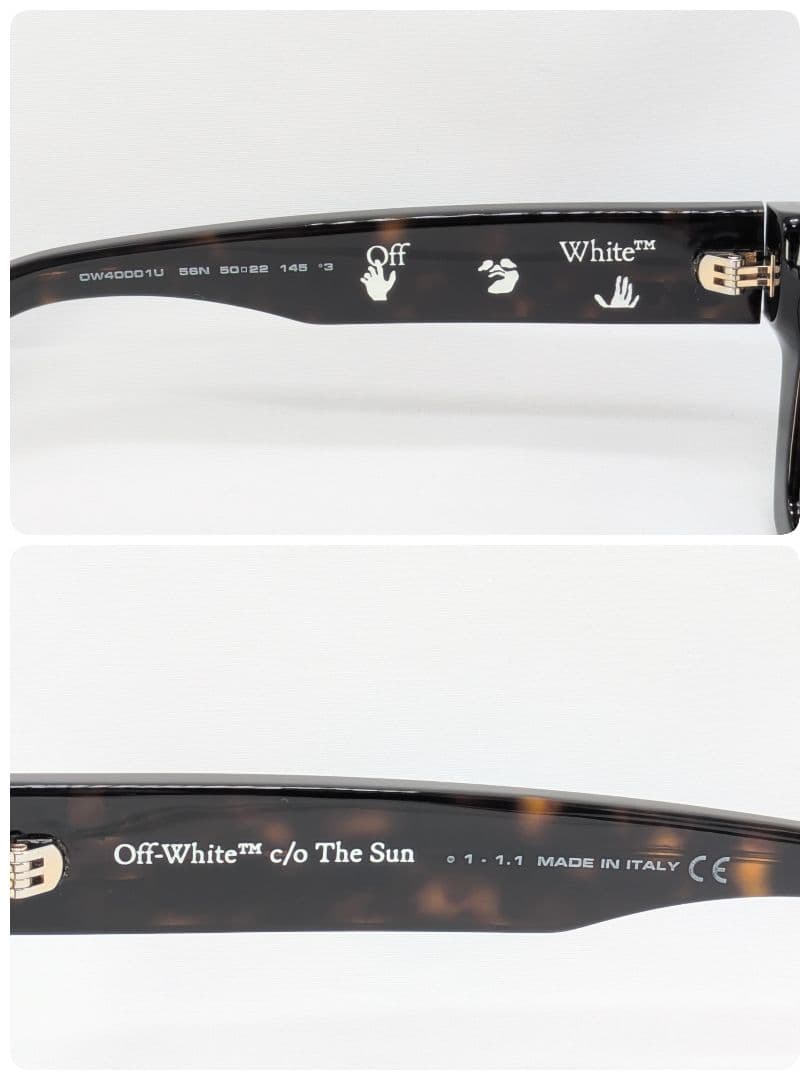 オフホワイト OW40001U c/o The Sun サングラス メガネ 黒