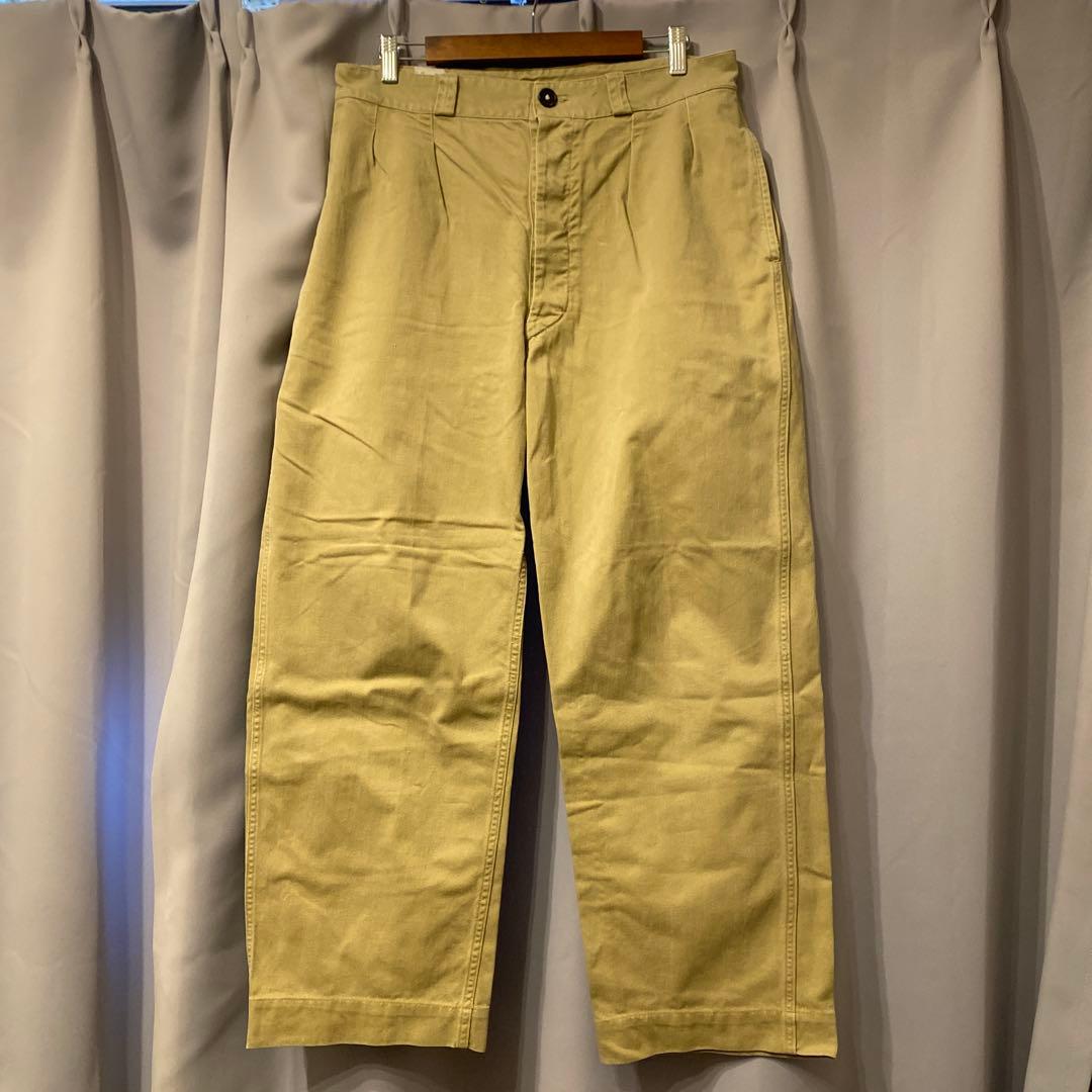 60's French Army M-52 コットンツイルチノトラウザー 60's】French Army M52 Chino Trousers Size.32 