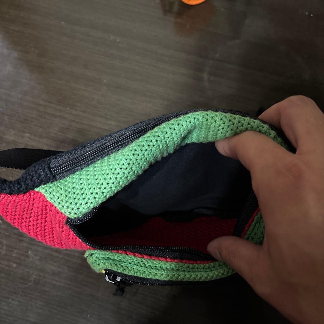 Supreme メッシュウエストポーチ レッド/グリーン/イエロー NAN8385869373