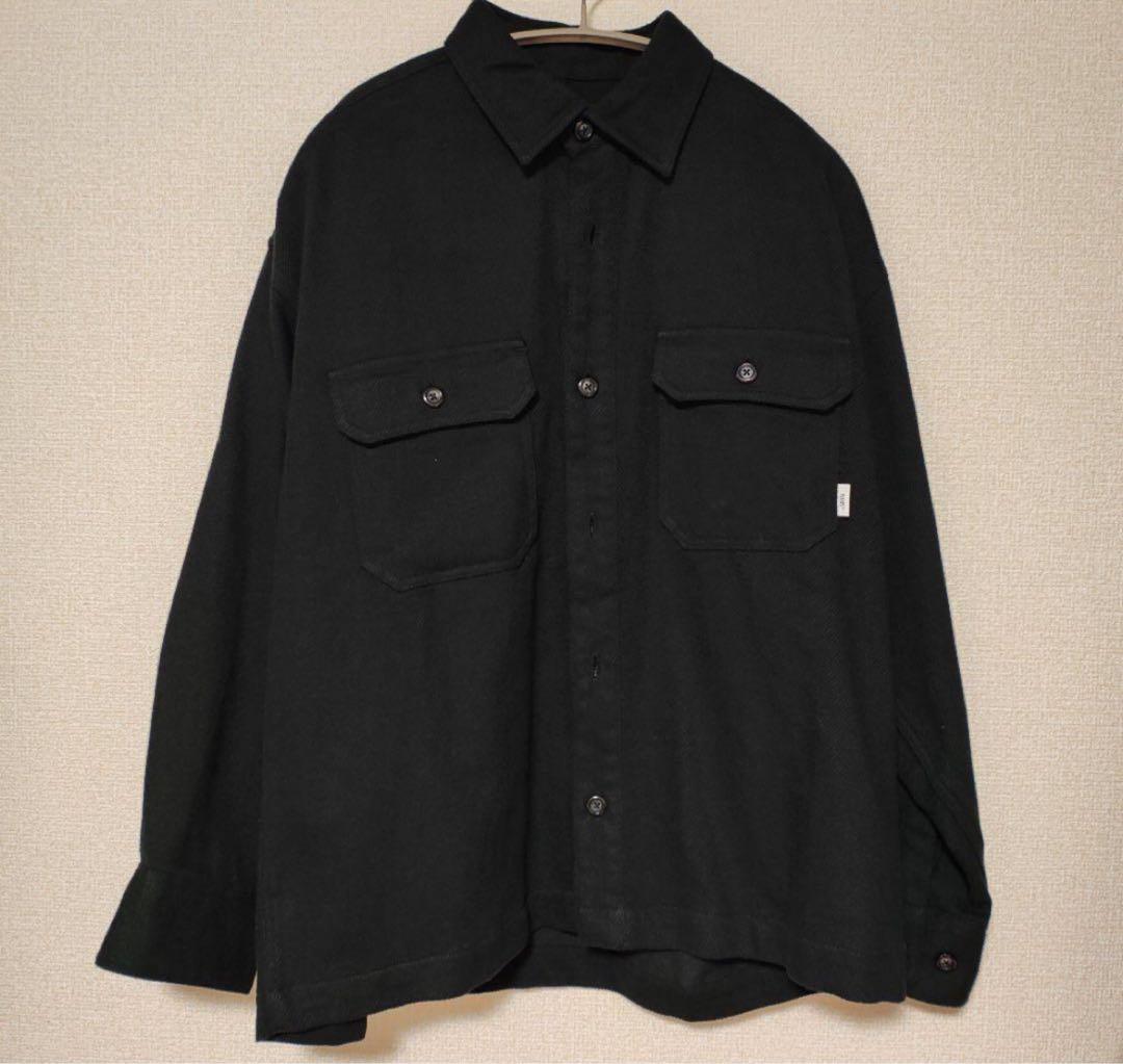 WTAPS ブラック 長袖シャツ サイズ X 01 WTAPS Overshirt in Black | SVD