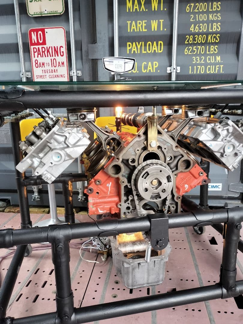 ダッヂチャレンジャーV8 6.4L エンジンカウンターテーブル エンジンテーブル