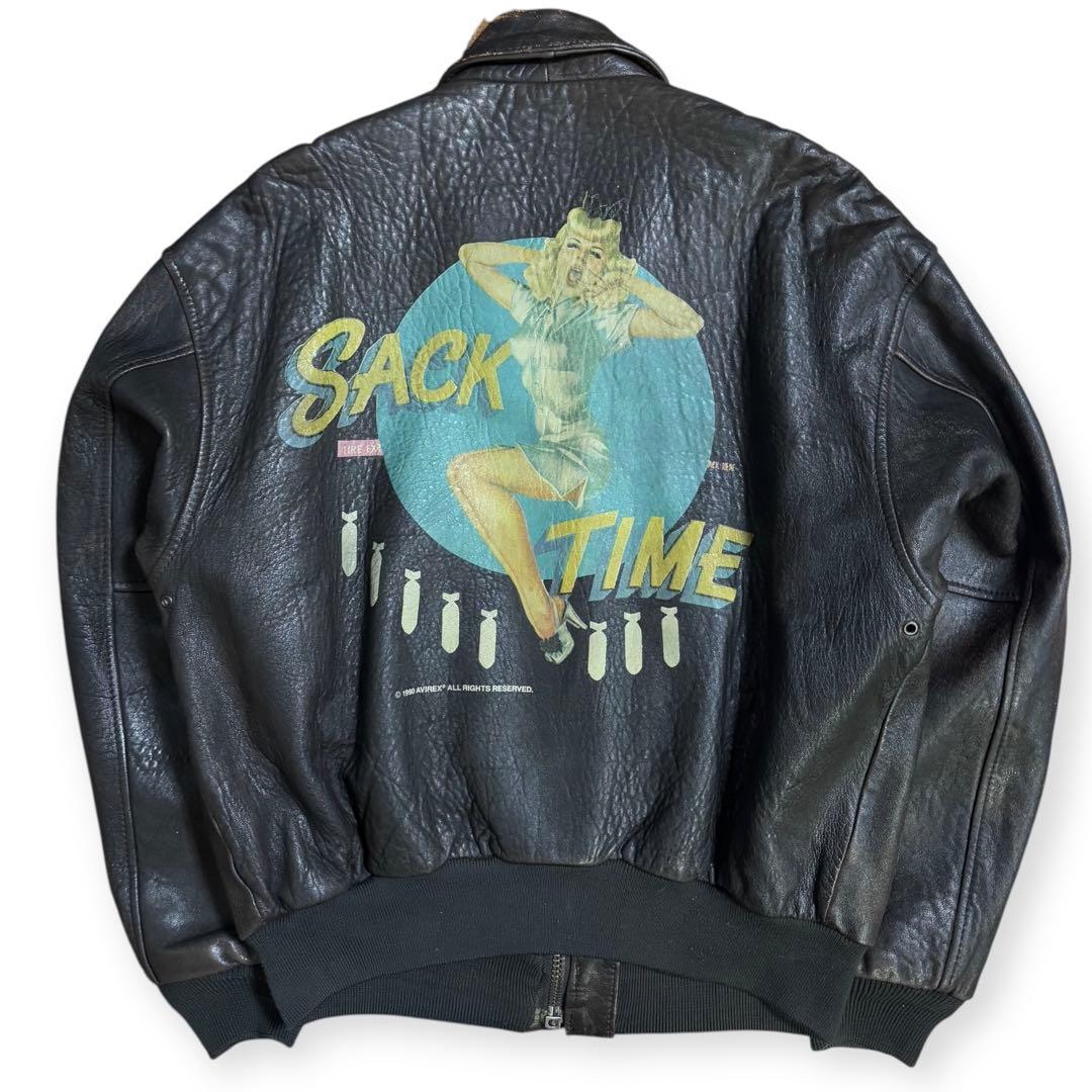 AVIREX ピンナップガール A-2 レザー フライトジャケット 表記M