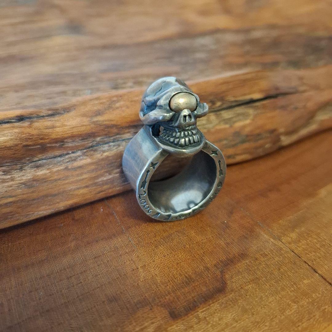 ベ*タ様 ストップライトスカルリング18金目21号 的を絞って生きろ