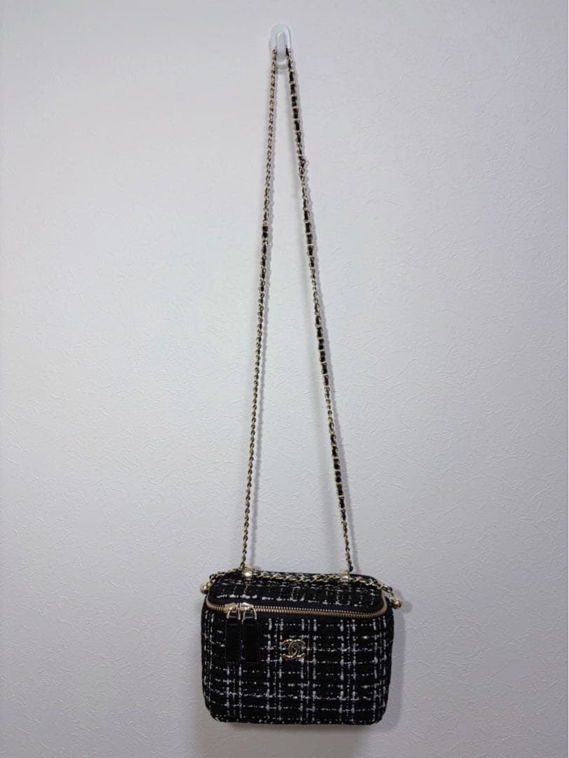 CHANEL シャネル ノベルティ チェーン ショルダーバッグ ツイード