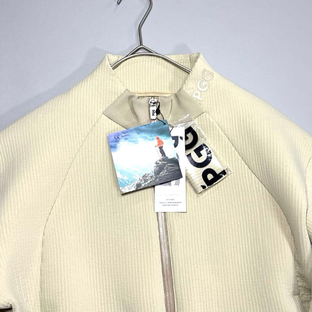 未使用❗️PGG モックネック ブルゾン ダブルジップ ベージュ系 1/M