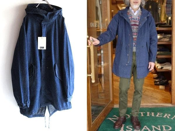 新品タグ付 FOBファクトリー 2022AW M-51 デニムモッズコート L BLUEPORT】DENIM MODS COATデニムモッズコート 