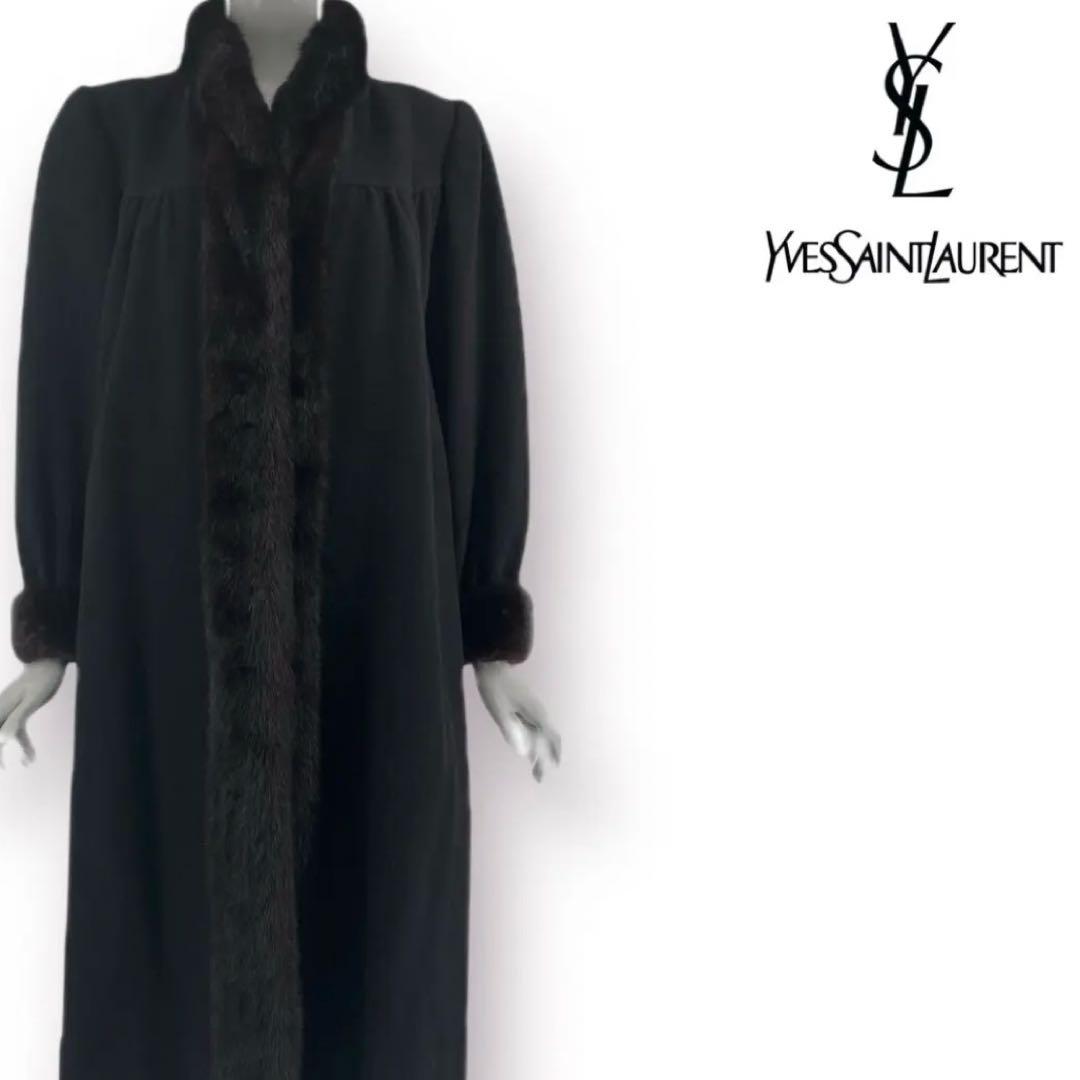 希少 Yves saint Laurent ミンクファー カシミヤロングコート 2509586320.jpg?1739836774