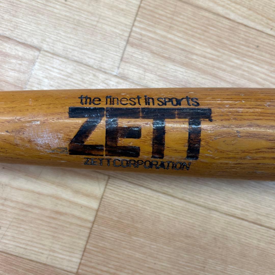 ZETT 一般軟式用 木製 ヴィンテージ バット 昭和当時物 焼印マーク