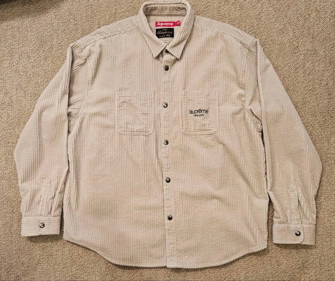 美品 Supreme Wide Wale Corduroy Snap Shirt - メルカリ