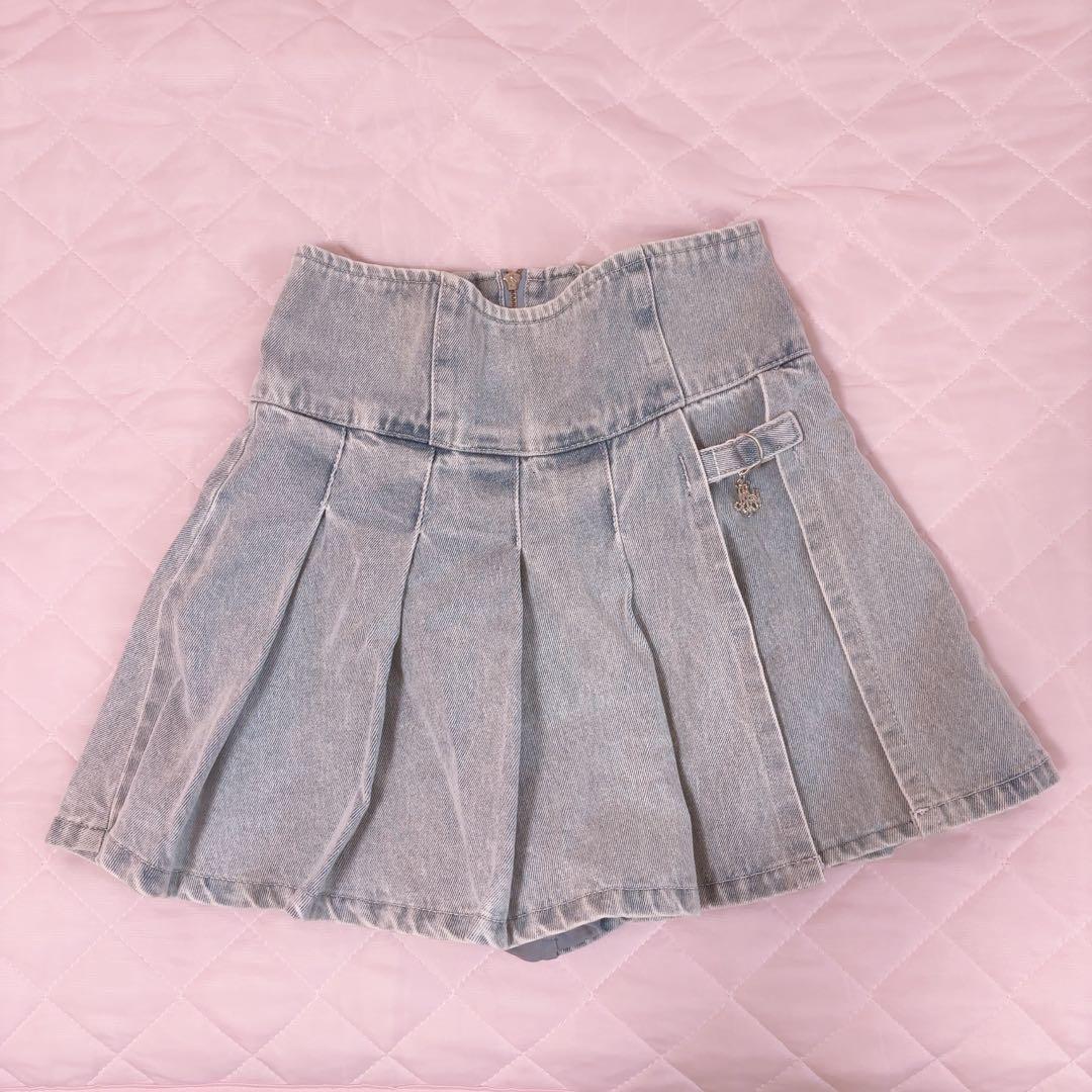 ミシェルマカロン ミシェマカ 美脚デニムスカパン - メルカリ