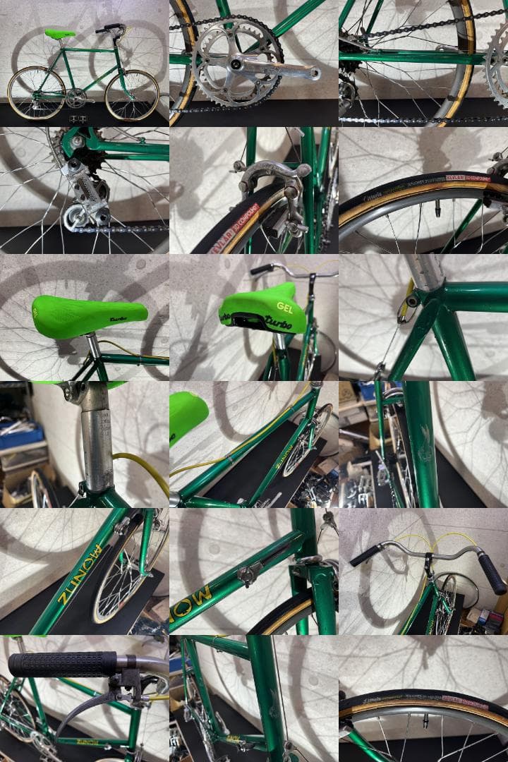 ZUNOW 24インチ クロモリ カンパニョーロ チューブラータイヤ グリーン