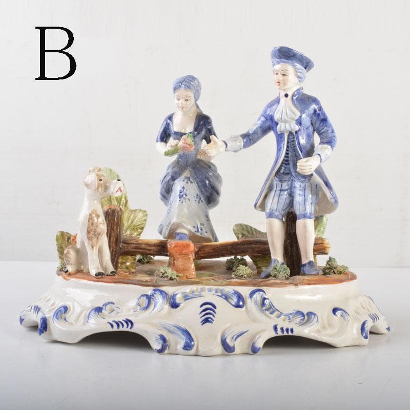 イタリア製 CAPODIMONTE カポディモンテ 陶人形 2点 C 6520A - www