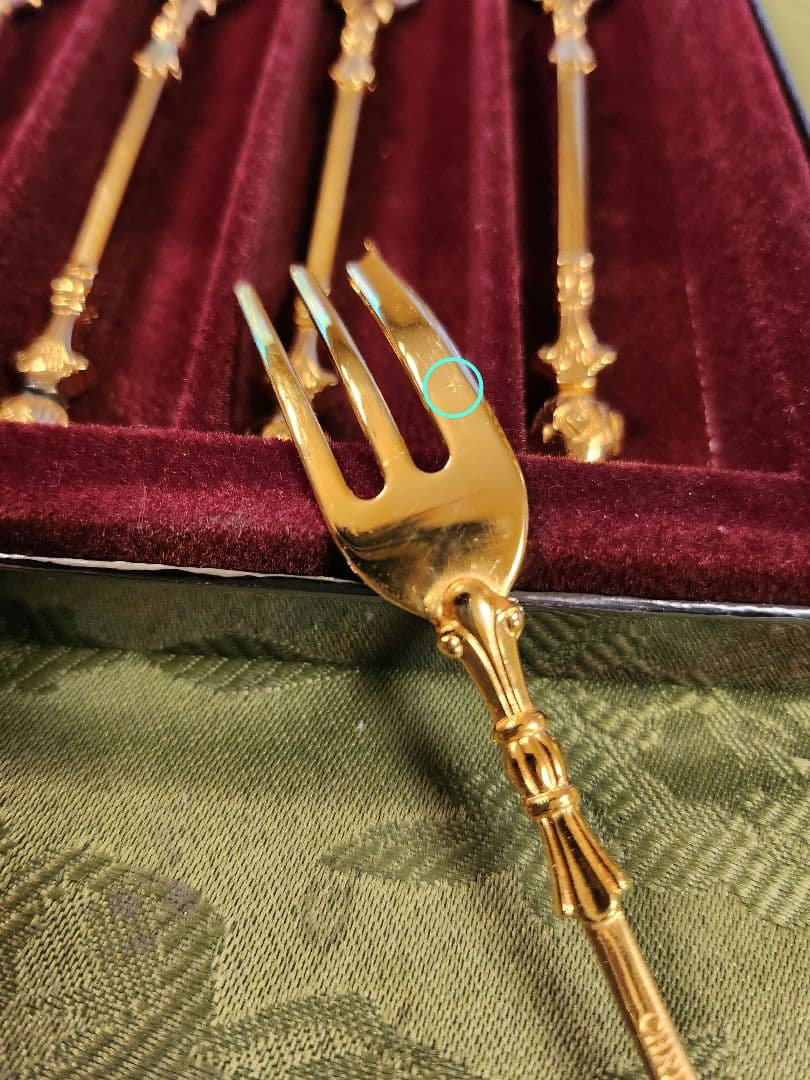 クリストフウィドマン 銀器 24金 フォーク セット ゴールド デコル