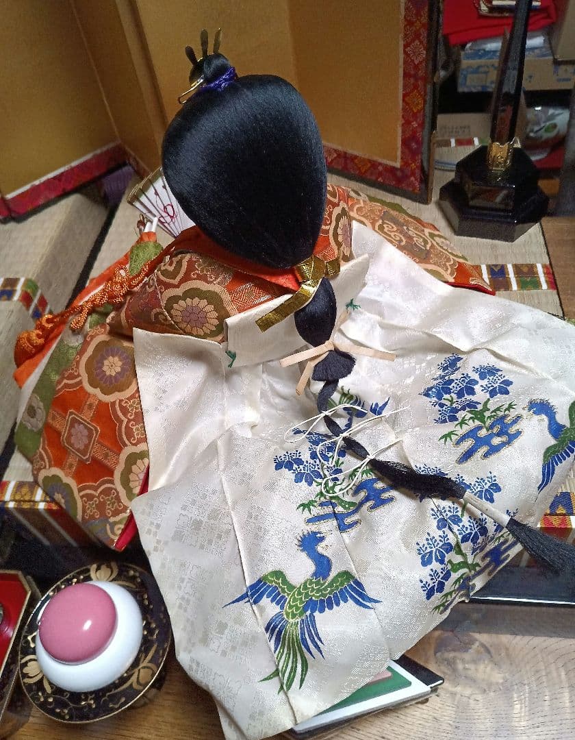 雛人形 親王飾り 内裏雛 秀玉作「7番」 装飾フルセット 骨董的価値