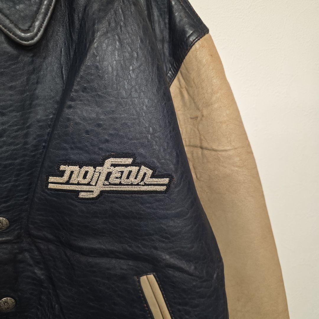 超貴重！NO FEAR ノーフィア オールレザー ビッグロゴ スタジャン M