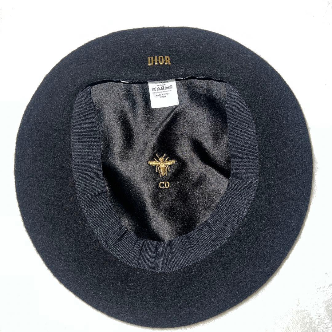 新品同様！ディオール ロゴチャームベレー帽 グラデーション ウール