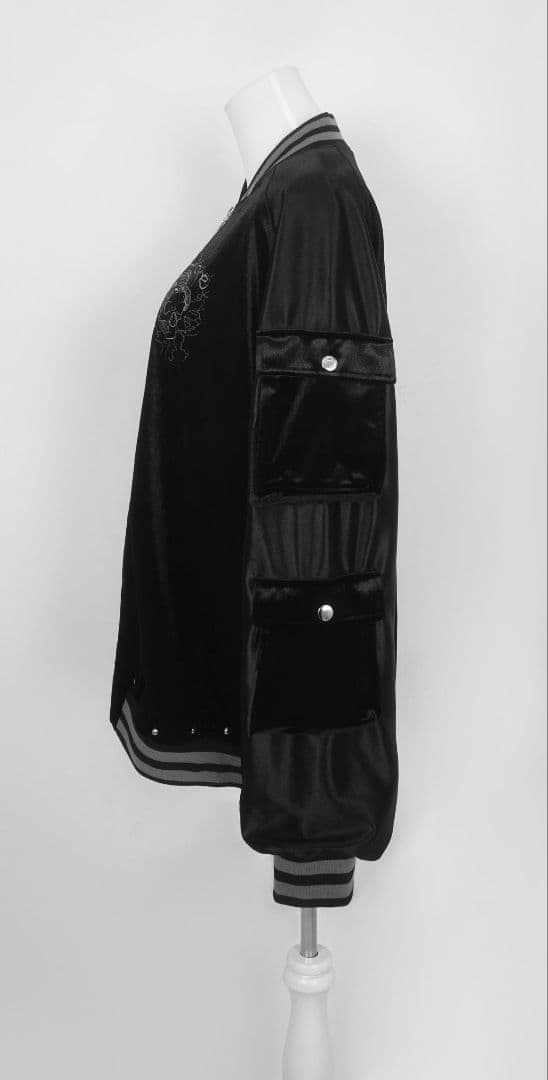 新品 正規品 Messy Bonesベロアスカジャン【Black】 地雷系 秋冬