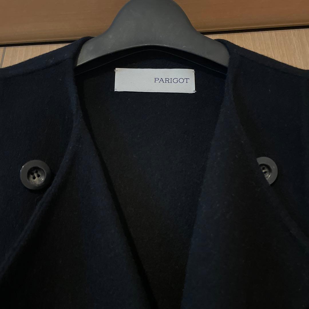 美品]PARIGOT 黒 ポンチョ・ケープコート サイズフリー