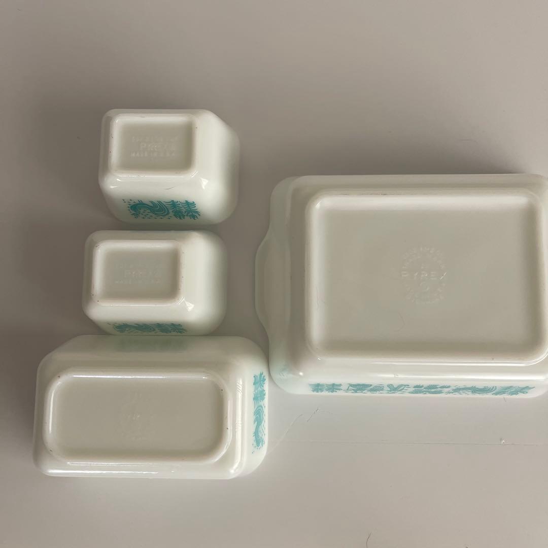 PYREX オールドパイレックス キャセロール バタープリント 4セット