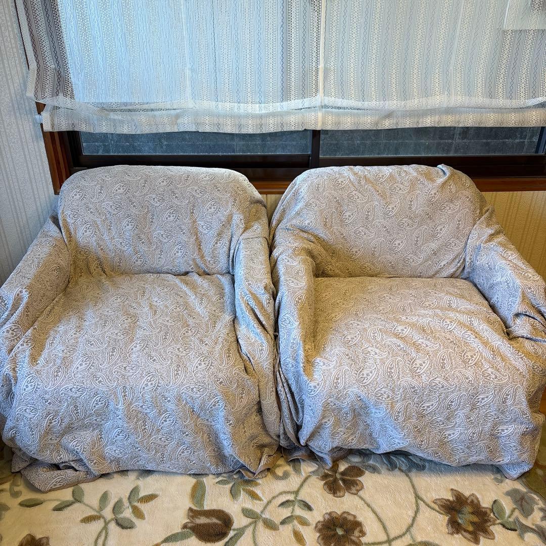 ①美品！昭和レトロ マルニ木工1人掛けソファ ビンテージ オールド