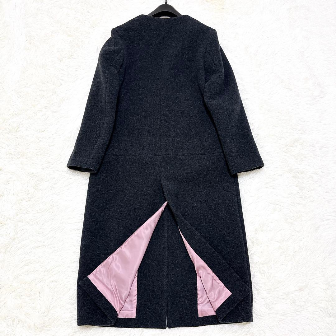 美品] ボーダーズ アット バルコニー ロングコート ウール カシミヤ 38