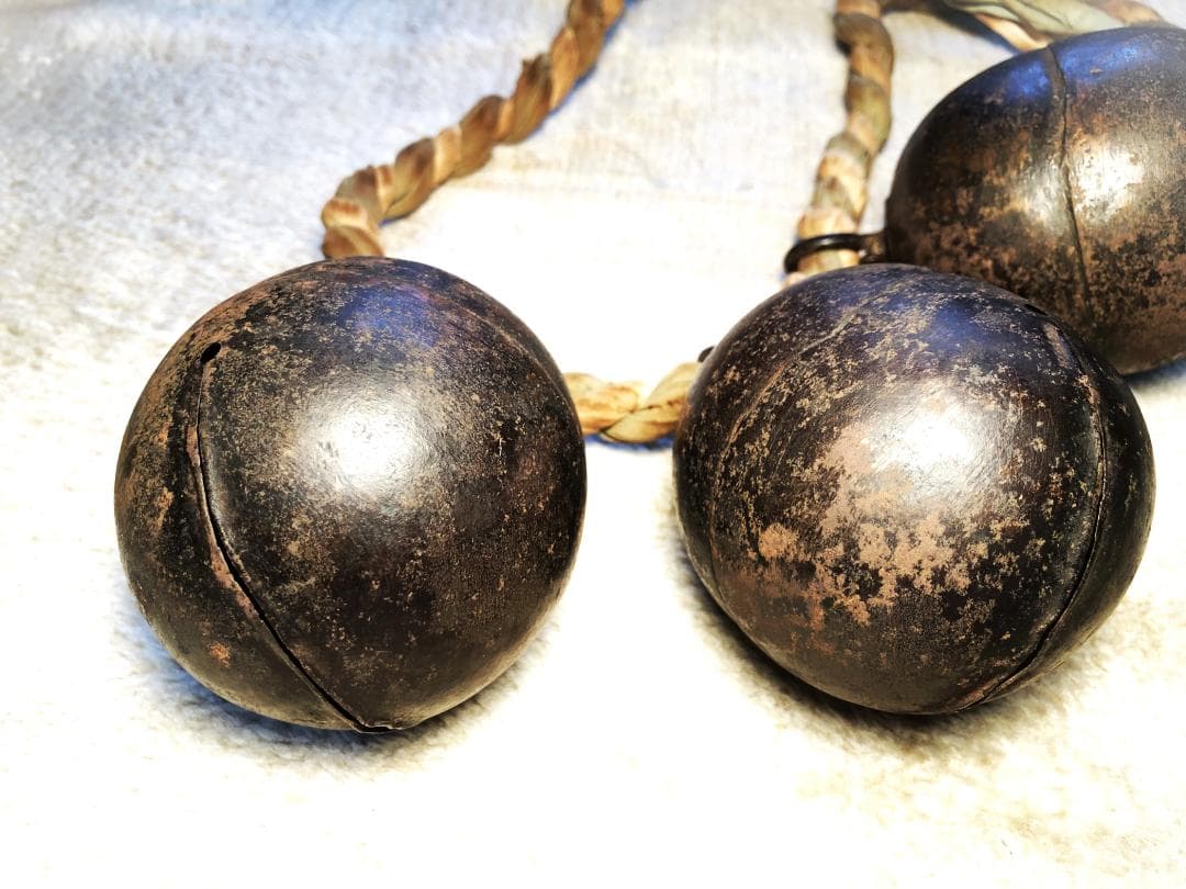 大型鉄鈴/馬鈴 】 3連 室町時代 約10～11cm - メルカリ