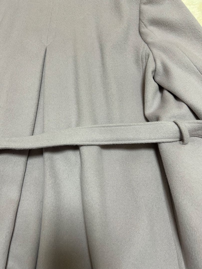 JUSGLITTY ステッチロングコート ピンク Sサイズウール100% - メルカリ