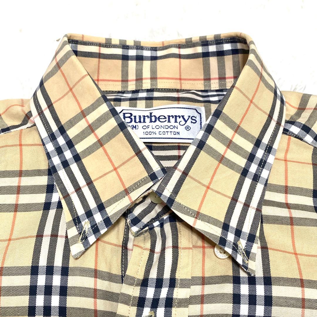 Burberrys バーバリー ノバチェック 長袖シャツ 39 M ホースロゴ