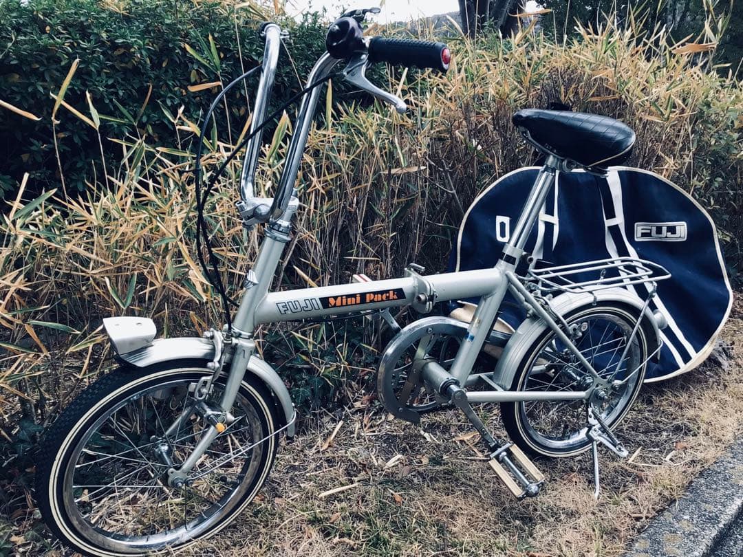 昭和レトロ 当時物 FUJI 折りたたみ自転車 ミニパック 専用輪行バッグ
