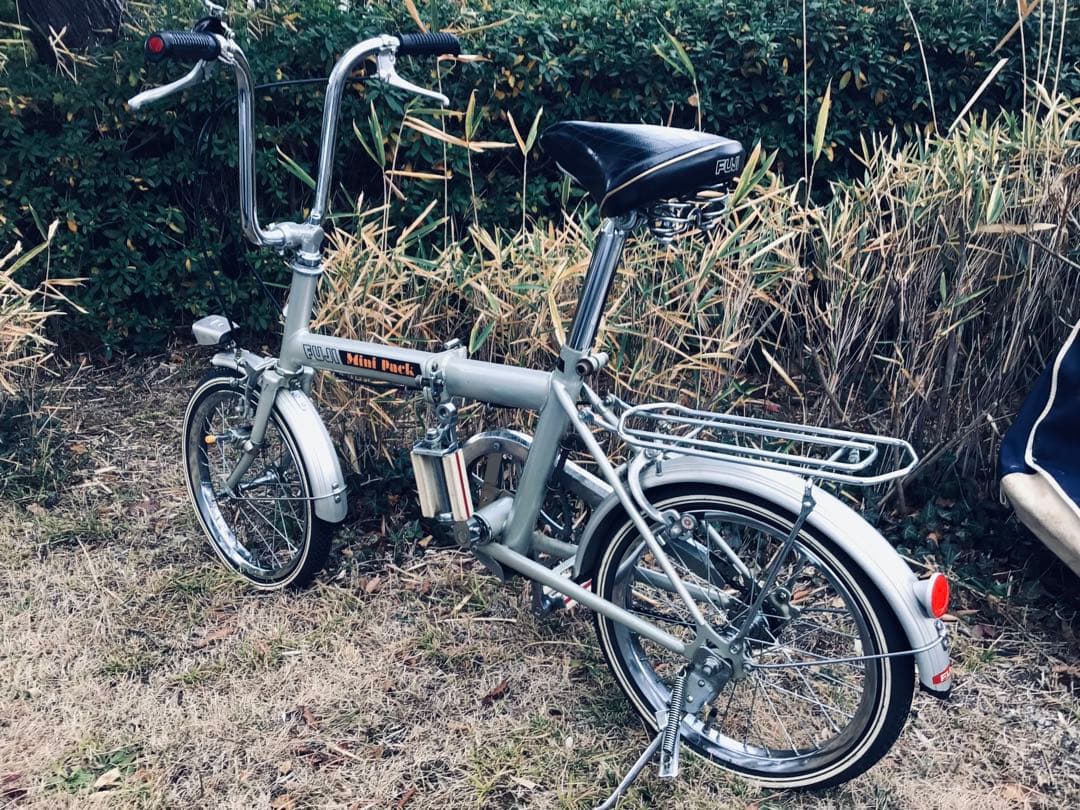 昭和レトロ 当時物 FUJI 折りたたみ自転車 ミニパック 専用輪行バッグ